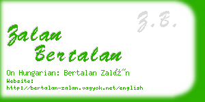 zalan bertalan business card